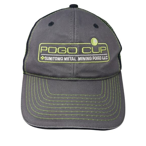 Pogo Cup Sumitomo Metal Mining Pogo LLC Trucker Hat Gray OS Mesh Outdoor Cap - Picture 1 of 8